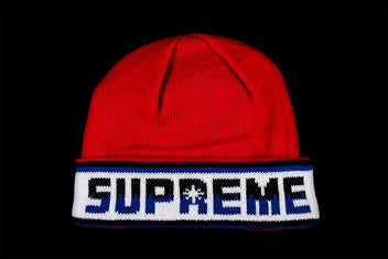 SUPREME DOUBLE LOGO FACEMASK BEANIE