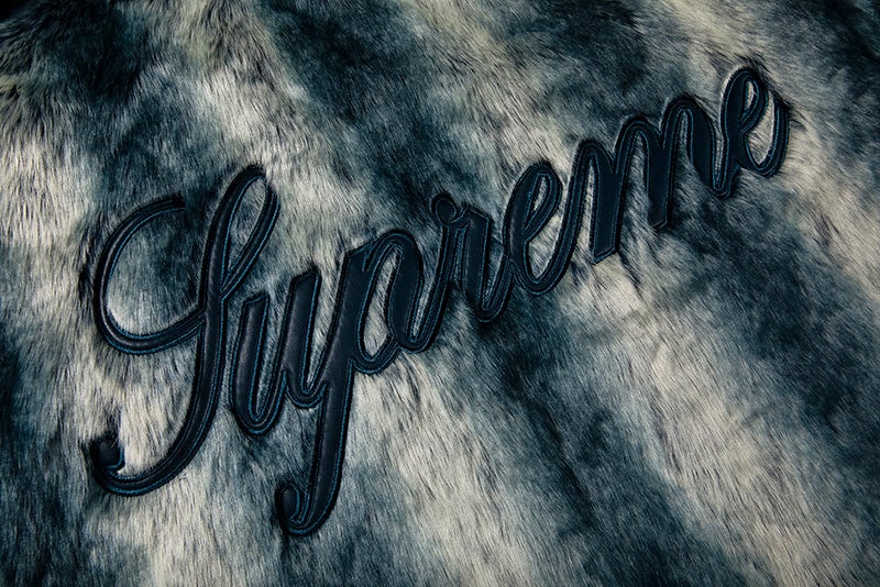 SUPREME FAUX FUR REVERSIBLE HOODED JACKET | ICE BLUE | FW20