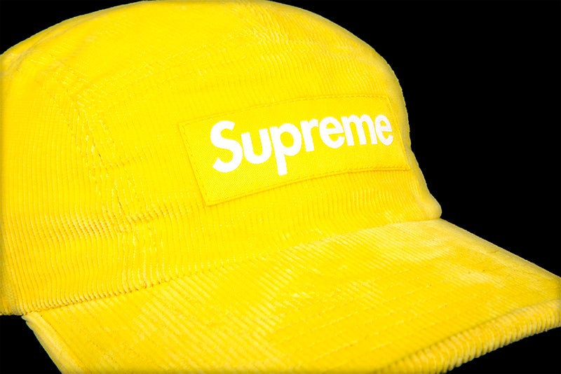 SUPREME FINE WALE CORDUROY CAMP CAP