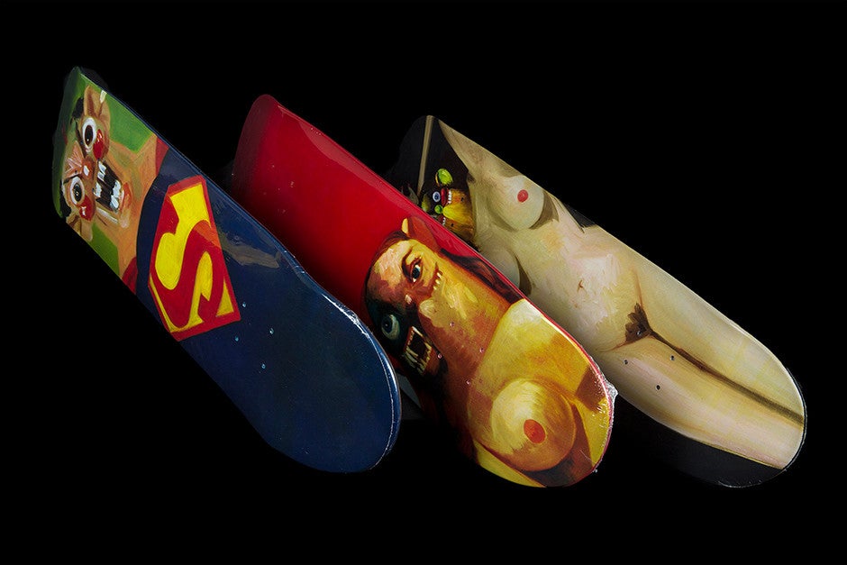 SUPREME X GEORGE CONDO SKATEBOARD DECK SET OF 3