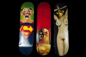 SUPREME X GEORGE CONDO SKATEBOARD DECK SET OF 3