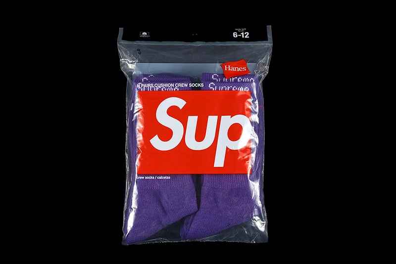 SUPREME X HANES CREW SOCKS (4 PACK)