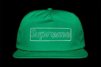 SUPREME KAWS CHALK LOGO 5 PANEL CAP