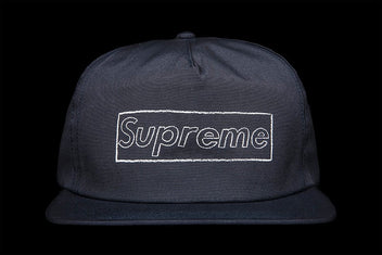 SUPREME KAWS CHALK LOGO 5 PANEL CAP