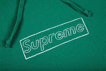 SUPREME X KAWS CHALK LOGO HOODED SWEATSHIRT