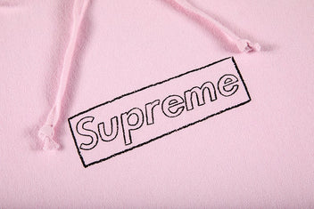 SUPREME X KAWS CHALK LOGO HOODED SWEATSHIRT