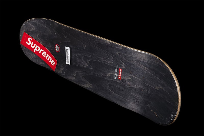 SUPREME X KAWS CHALK LOGO SKATEBOARD, SS21, BLACK