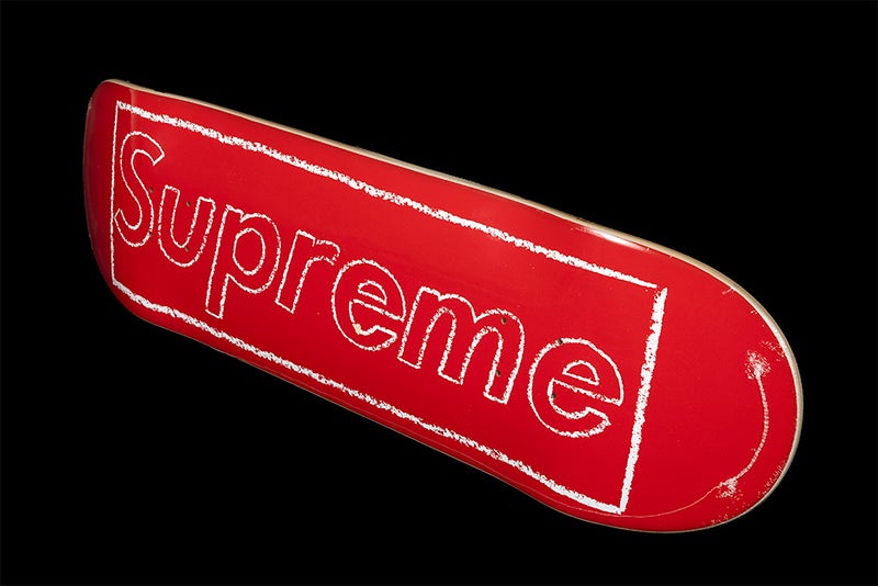 SUPREME X KAWS CHALK LOGO SKATEBOARD