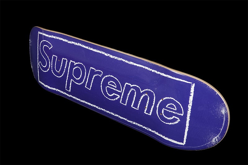 SUPREME X KAWS CHALK LOGO SKATEBOARD