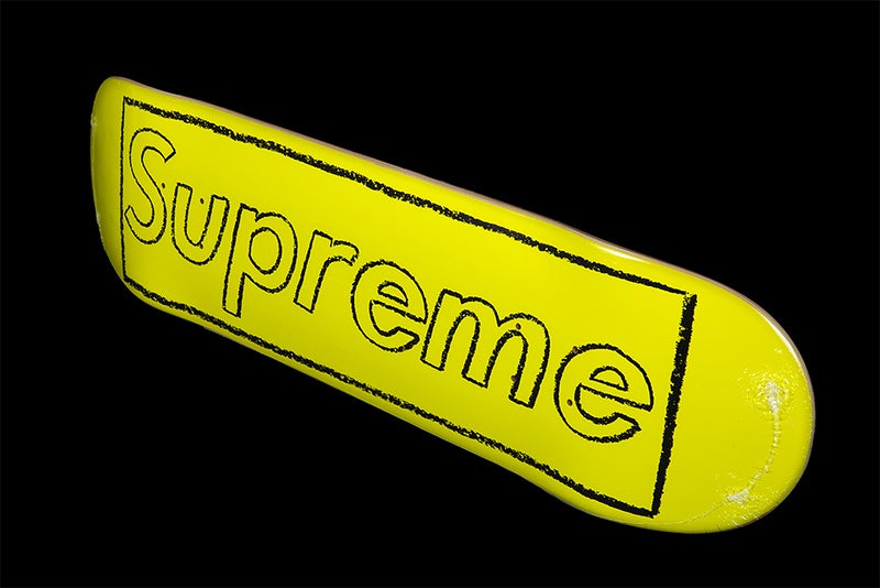 SUPREME X KAWS CHALK LOGO SKATEBOARD