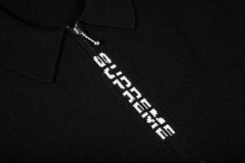 SUPREME LOGO TRIM ZIP UP CARDIGAN