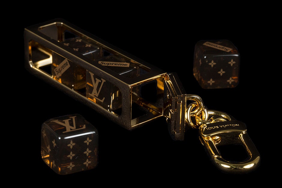 LOUIS VUITTON/SUPREME DICE KEYCHAIN, MP2072