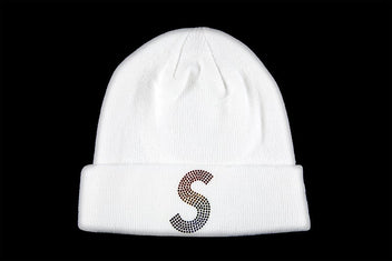 SUPREME NEW ERA SWAROVSKI S LOGO BEANIE