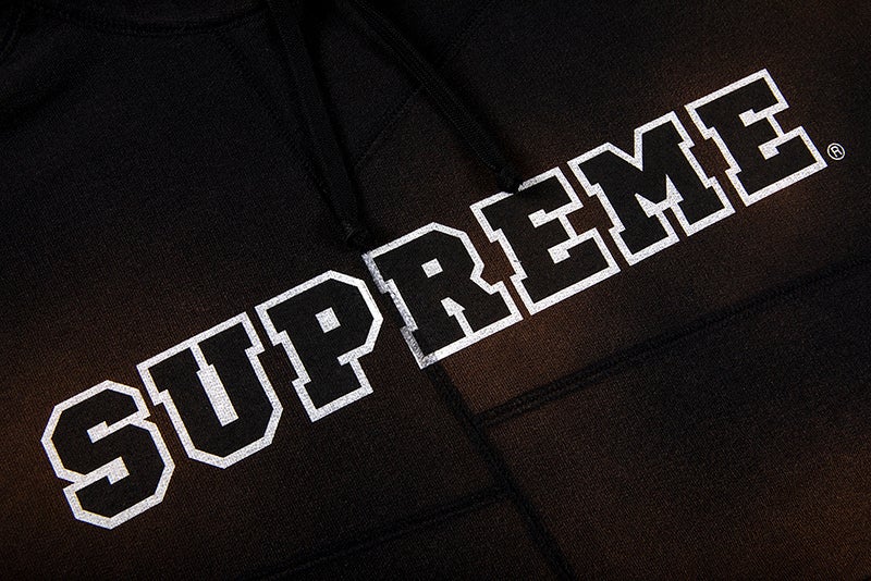 SUPREME PATCHWORK HOODED SWEATSHIRT