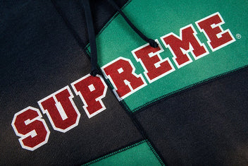 SUPREME PATCHWORK HOODED SWEATSHIRT