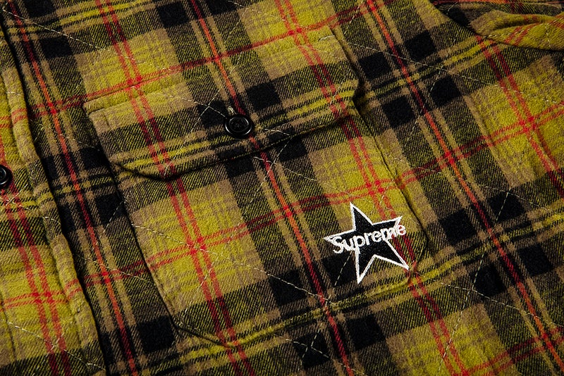 SUPREME QUILTED PLAID FLANNEL SHIRT