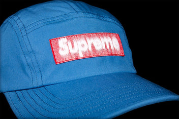 SUPREME REVERSED LABEL CAMP CAP