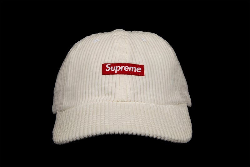 SUPREME RIPPLE CORDUROY SMALL BOX 6-PANEL CAP