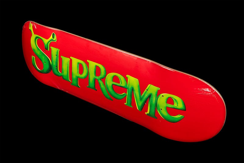 Supreme Shrek Skateboard Deck- Red