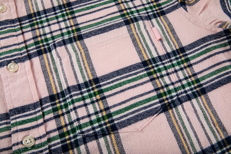 SUPREME Tartan Flannel Shirt Pale Pink-