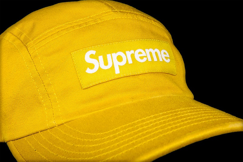 SUPREME WASHED CHINO TWILL CAMP CAP