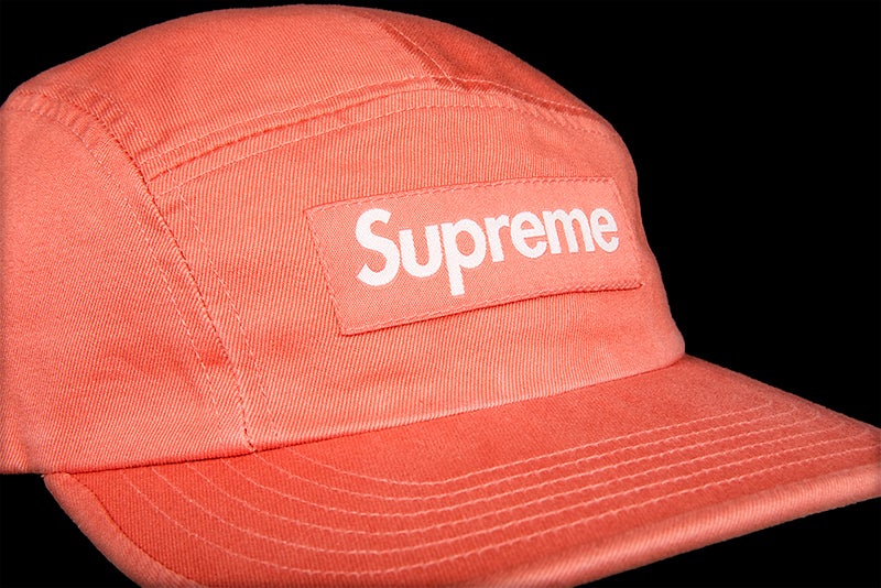 SUPREME WASHED CHINO TWILL CAMP CAP