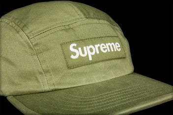 SUPREME WASHED CHINO TWILL CAMP CAP