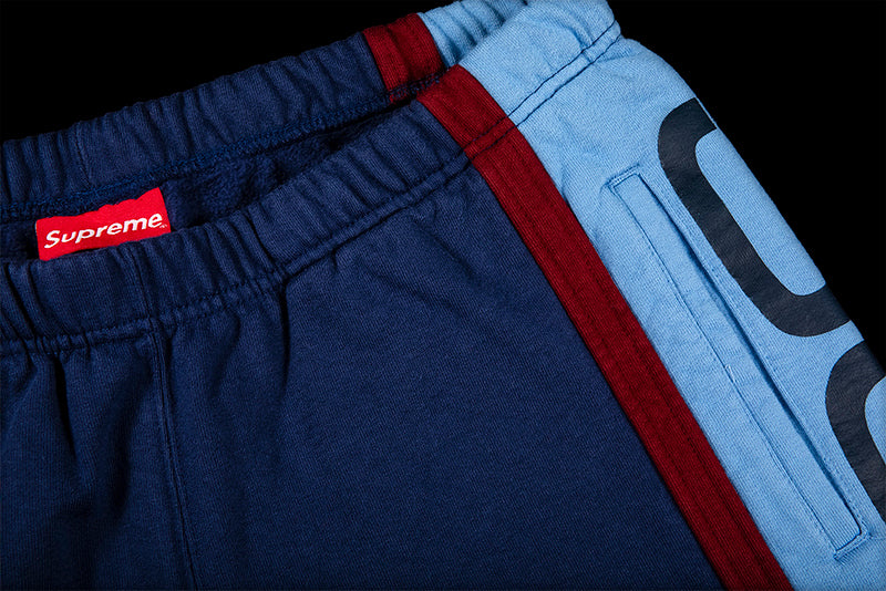 SUPREME BIG LOGO PANELED SWEATPANT | NAVY | FW20 | - PROJECT BLITZ