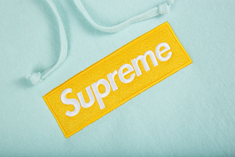 Supreme Box Logo Hoodie Ice Blue L