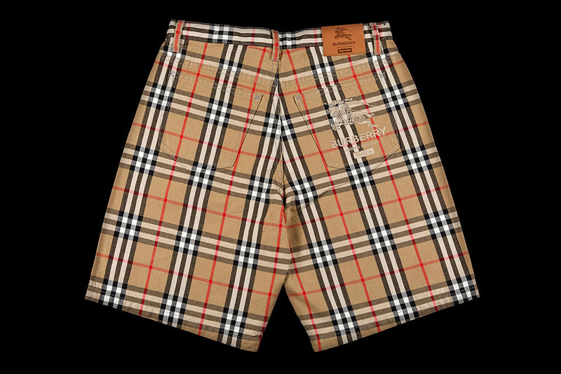 SUPREME BURBERRY DENIM SHORT