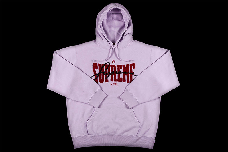 SUPREME EMBROIDERED CHENILLE HOODED SWEATSHIRT