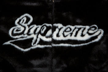 SUPREME FAUX FUR VARSITY JACKET