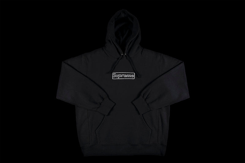 SUPREME X KAWS CHALK LOGO HOODED SWEATSHIRT | SS21 | BLACK