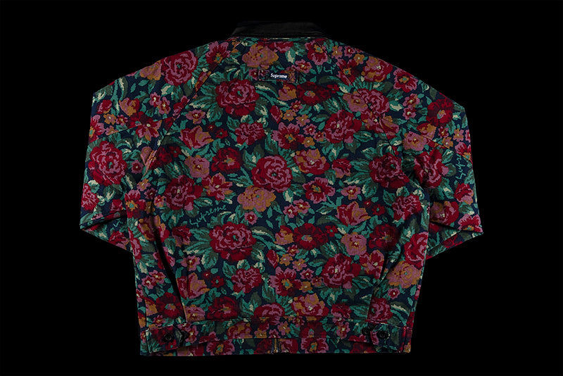 SUPREME LEATHER COLLAR WORK JACKET | FW20 | DIGI FLORAL | FW20J74