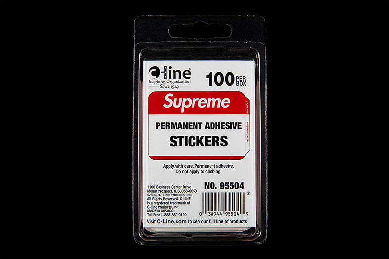 SUPREME NAME BADGE STICKERS PACK OF 100