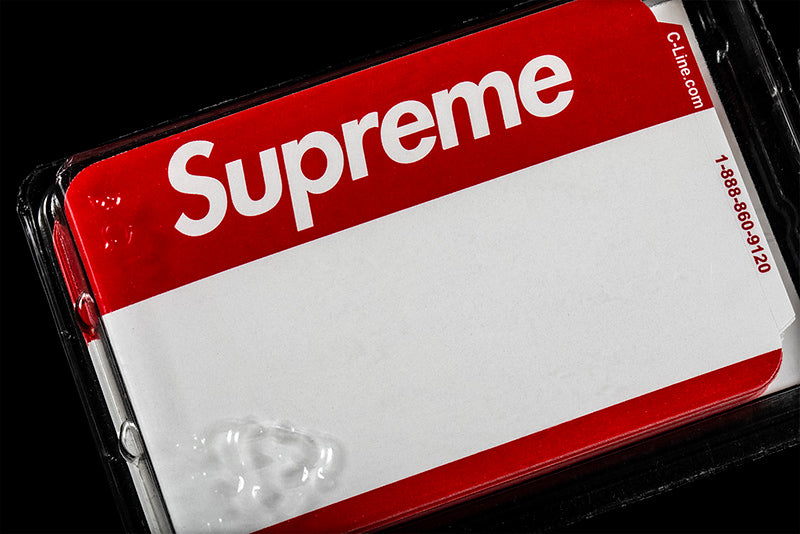 SUPREME NAME BADGE STICKERS PACK OF 100