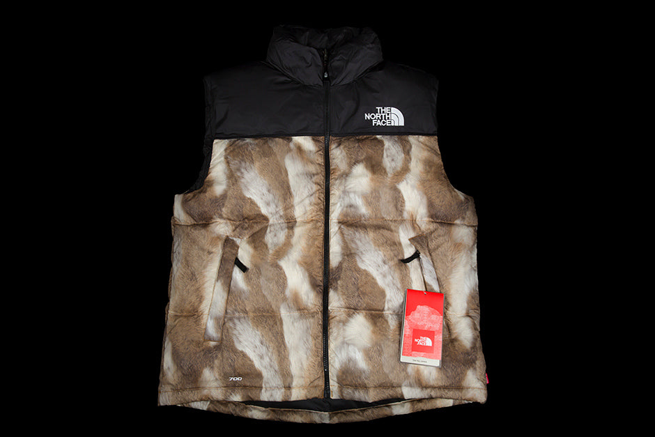 SUPREME THE NORTH FACE FUR PRINT NUPTSE VEST