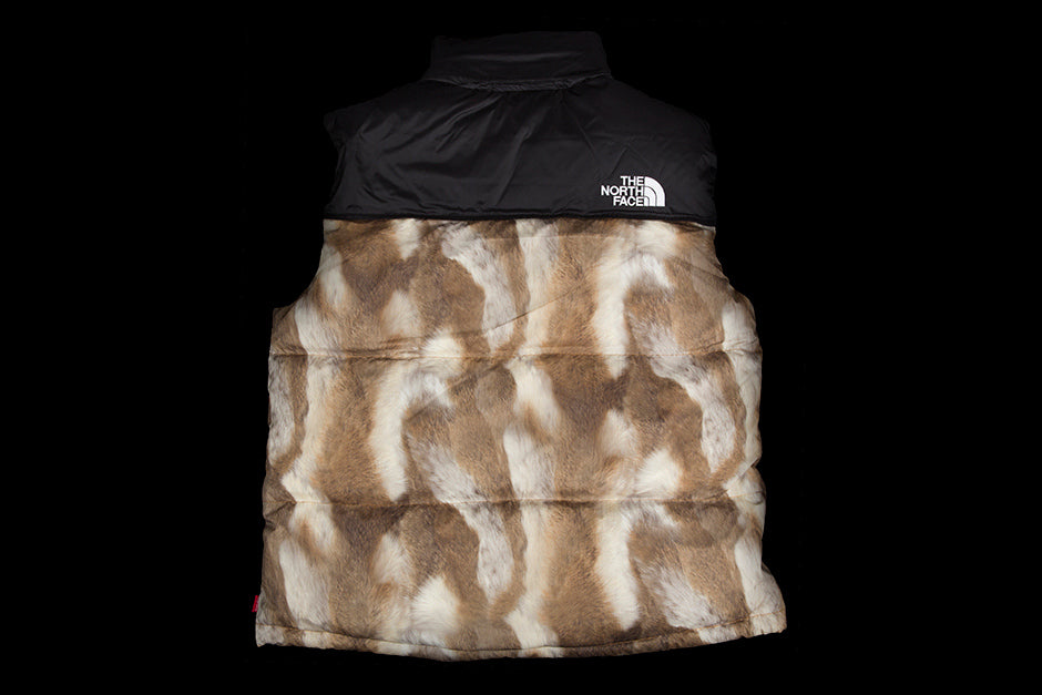 SUPREME THE NORTH FACE FUR PRINT NUPTSE VEST