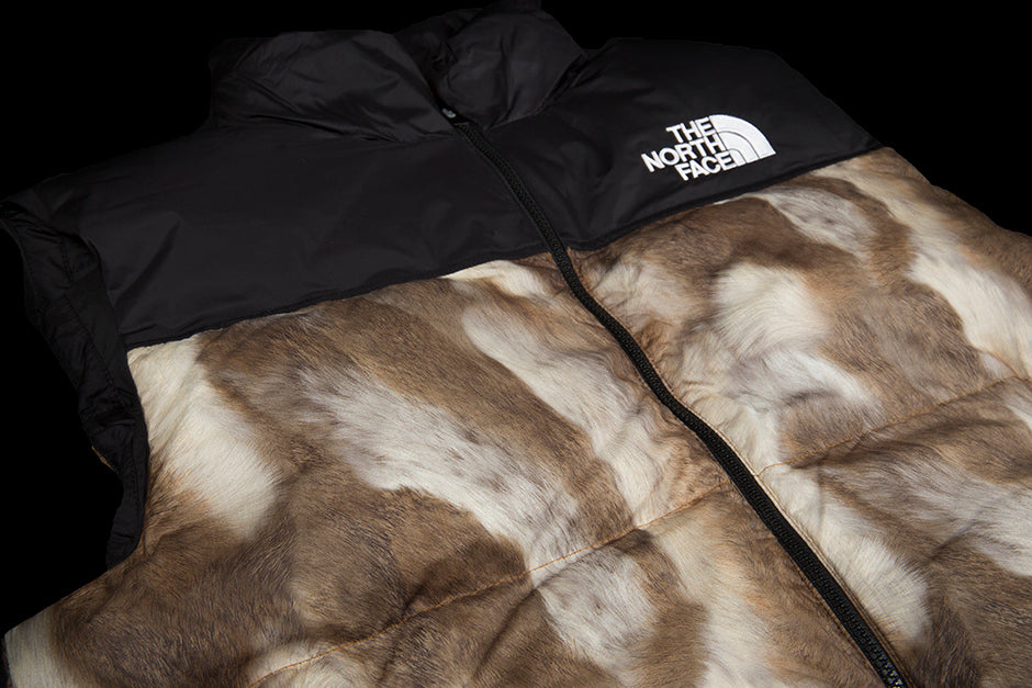 SUPREME THE NORTH FACE FUR PRINT NUPTSE VEST | BROWN | FW13 | - PROJECT  BLITZ