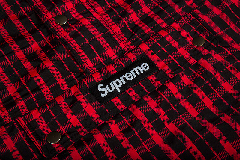 SUPREME NYLON PLAID PULLOVER