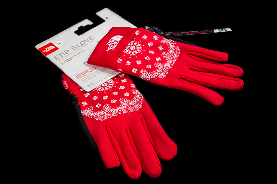 SUPREME THE NORTH FACE BANDANA GLOVES