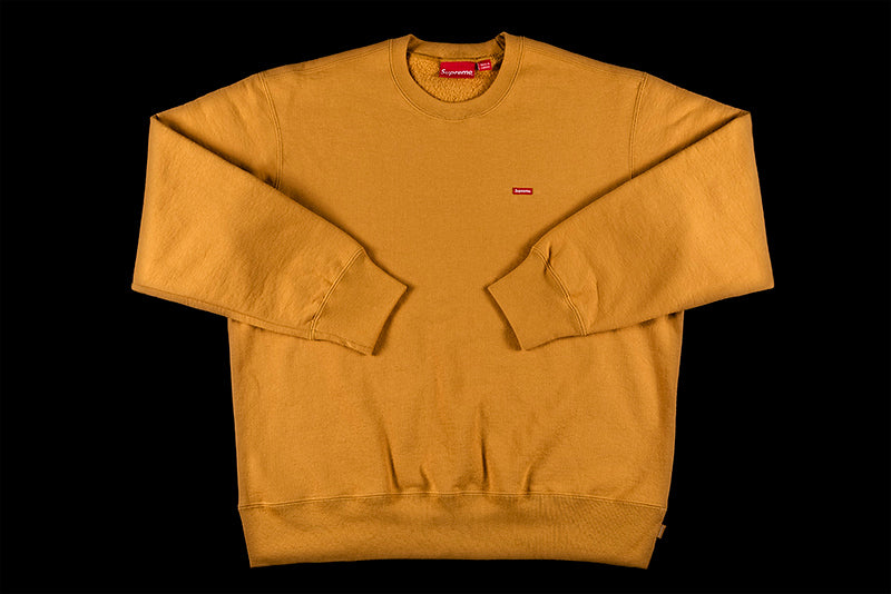 SUPREME SMALL BOX CREWNECK | LIGHT MUSTARD | FW21 | FW21SW68-MUS