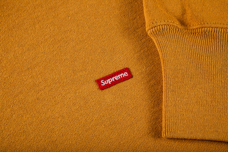 SUPREME SMALL BOX CREWNECK | LIGHT MUSTARD | FW21 | FW21SW68-MUS