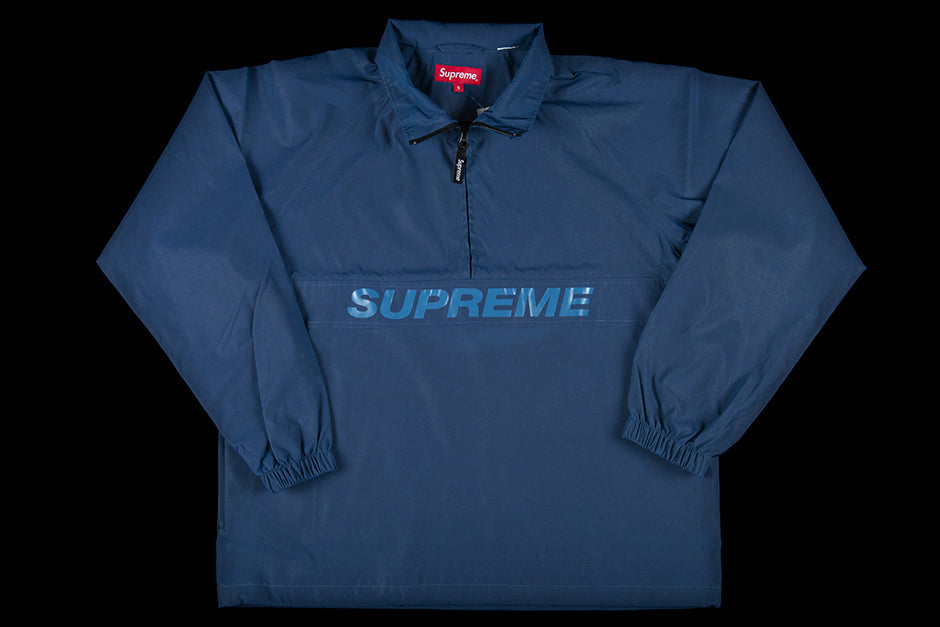 SUPREME REFLECTIVE HALF ZIP PULLOVER|S/S 2017|BLUE - PROJECT BLITZ