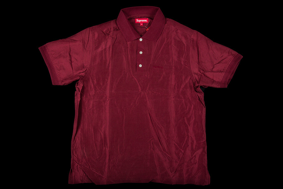 SUPREME SILK POLO SHIRT