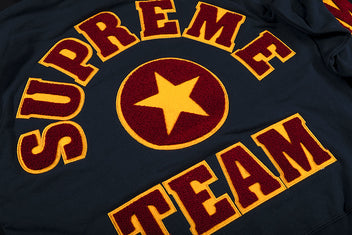 SUPREME TEAM CHENILLE HOODED SWEATSHIRT