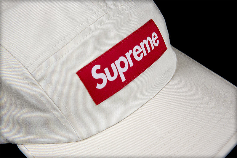 SUPREME WASHED CHINO TWILL CAMP CAP