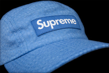 SUPREME WASHED SEERSUCKER CAMP CAP