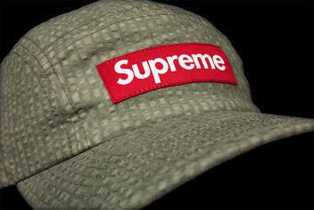 SUPREME WASHED SEERSUCKER CAMP CAP