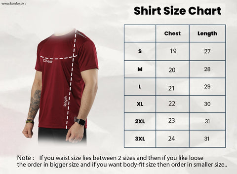 Konfor-Shirt-Size